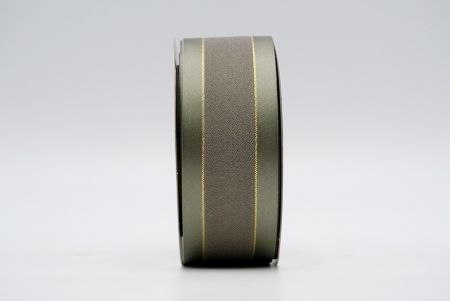 Light Gray and Light Green Two Tone Satin and Gold Lining Ribbon_K1773-811